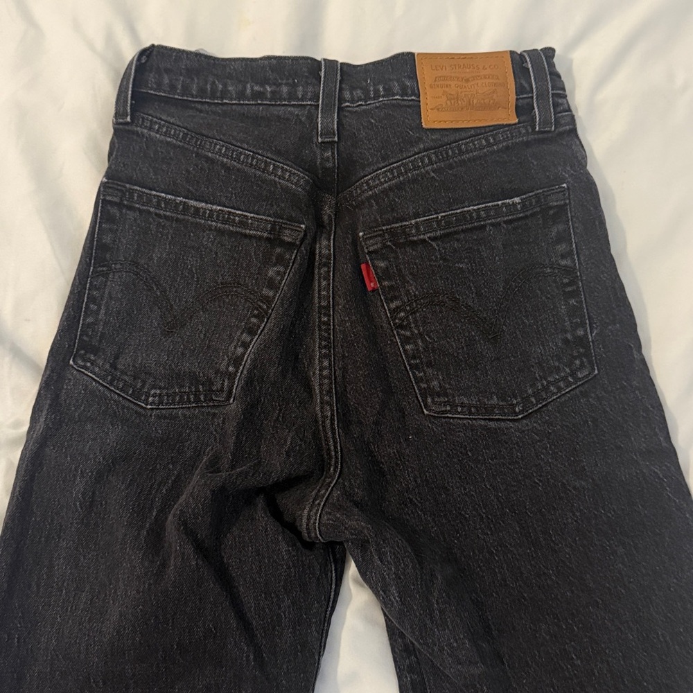 Women’s Levi’s ribcage straight Ankle black jeans size 25 - Picture 4 of 5